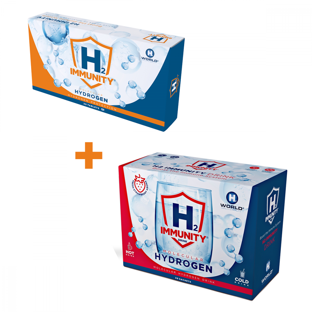 H2 Immunity® 30 tablets + H2 Immunity® DRINK 30 sachets | Molecular Hydrogen®